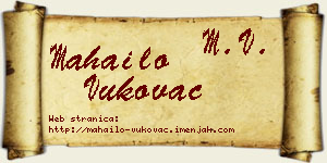 Mahailo Vukovac vizit kartica